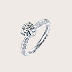 Banbi 3ct Moissanite Solitaire Ring in S925 Sterling Silver