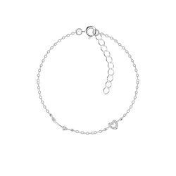 Silver Triple Heart Bracelet